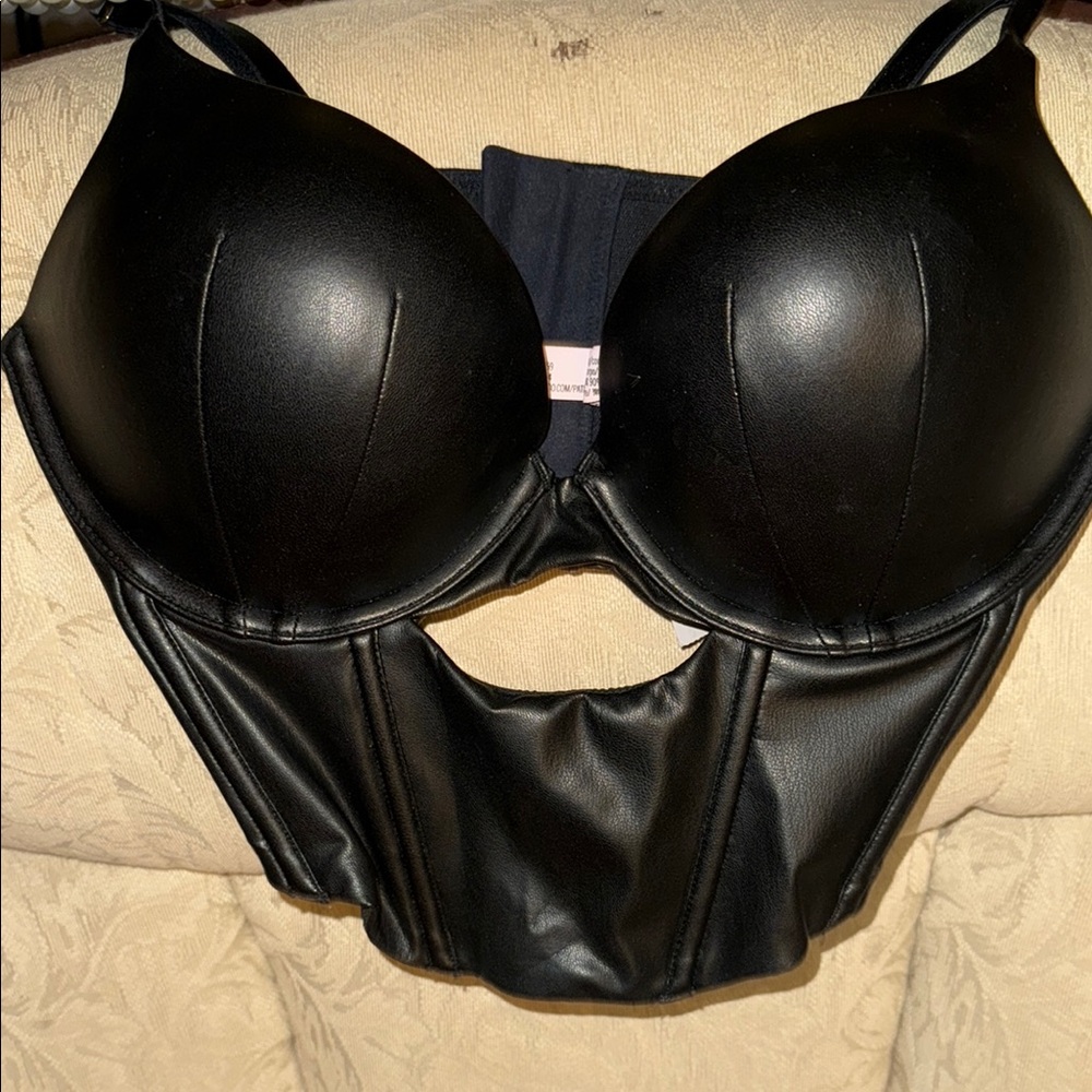 Victoria's Secret Black Leather Bra